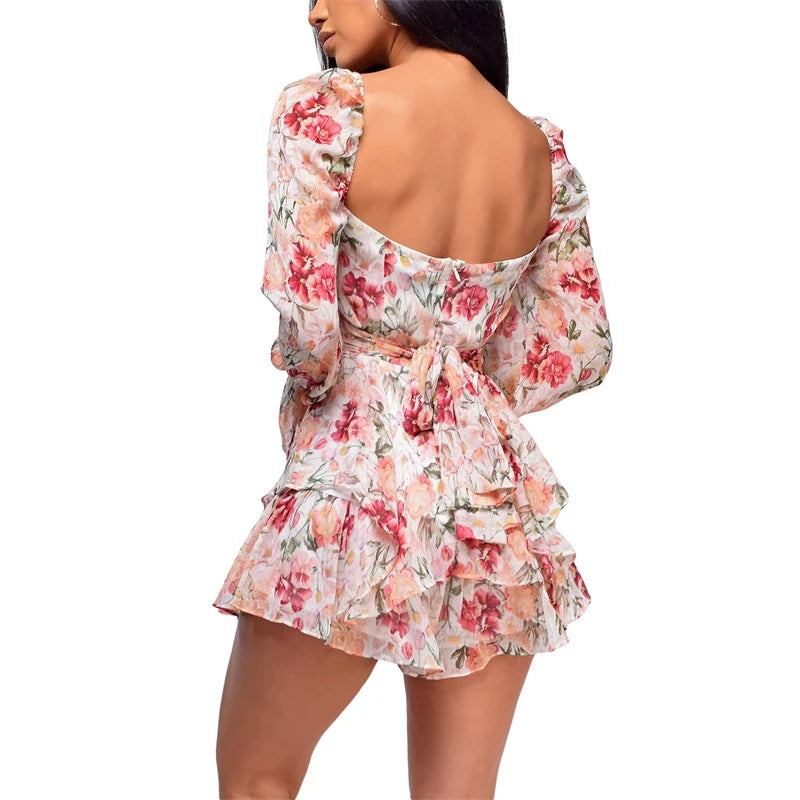 Backless Floral Playsuit