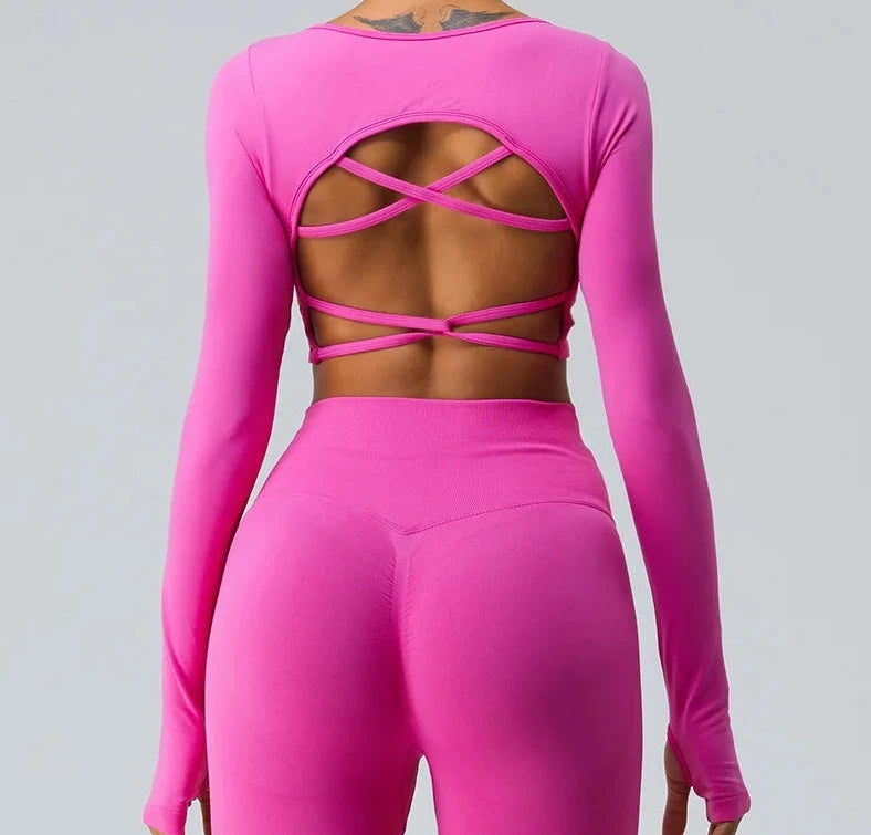 Criss-Cross Sports Crop Top