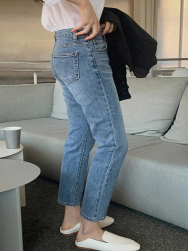 High Waist Boyfriend Jeans