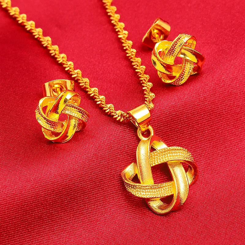 Gold Pendant Set