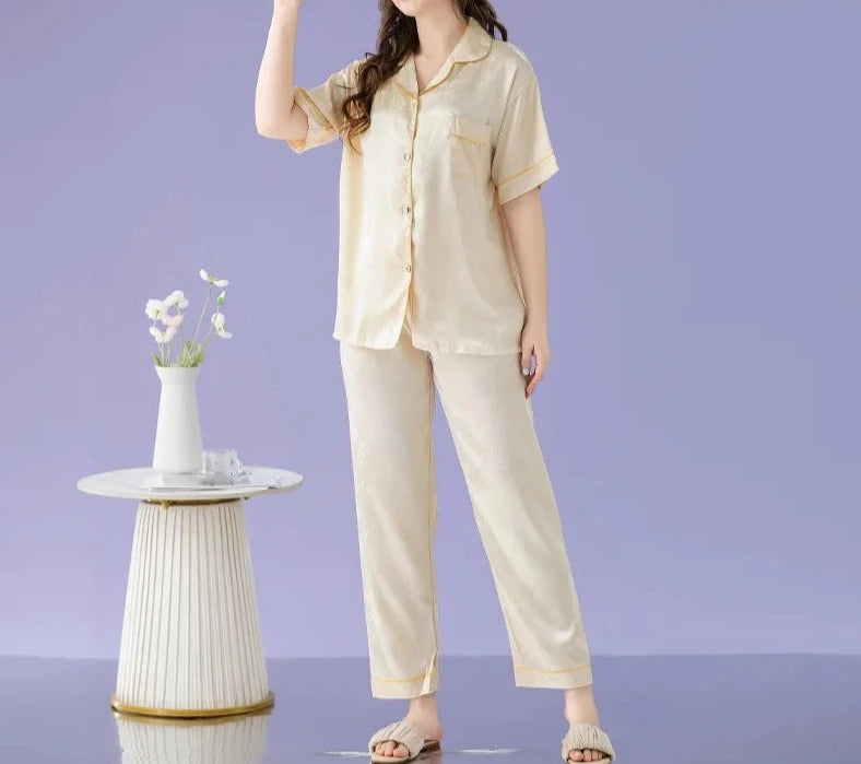 Short Sleeve Satin PJs