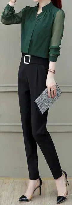 High Waist Office Trousers