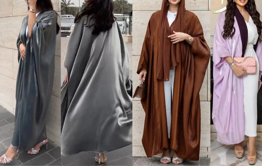 Satin Khaleeji Abaya