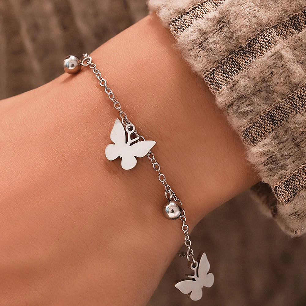 Butterfly Pendant Bracelet