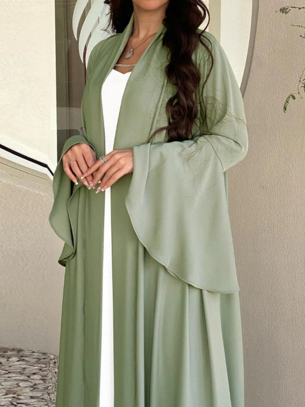 Ruffle Sleeve Abaya