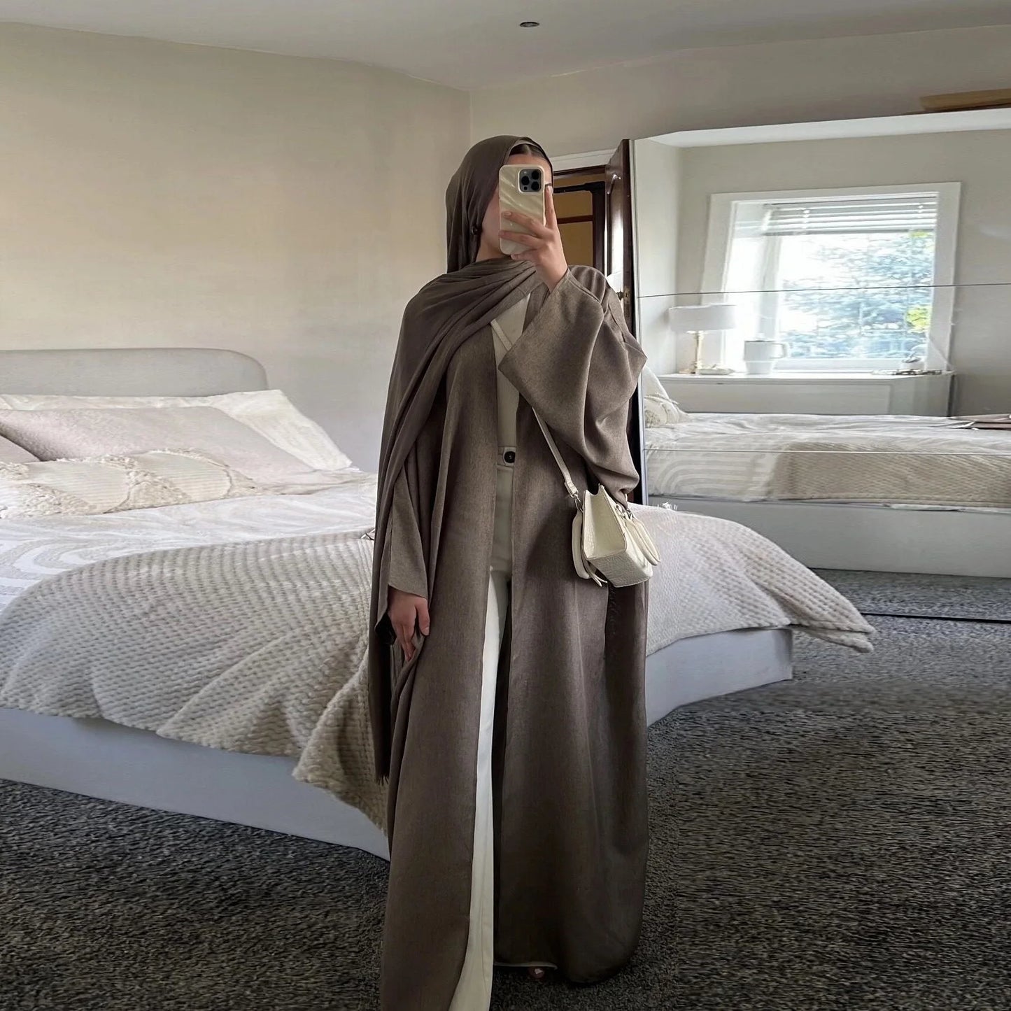 The Open Linen Abaya