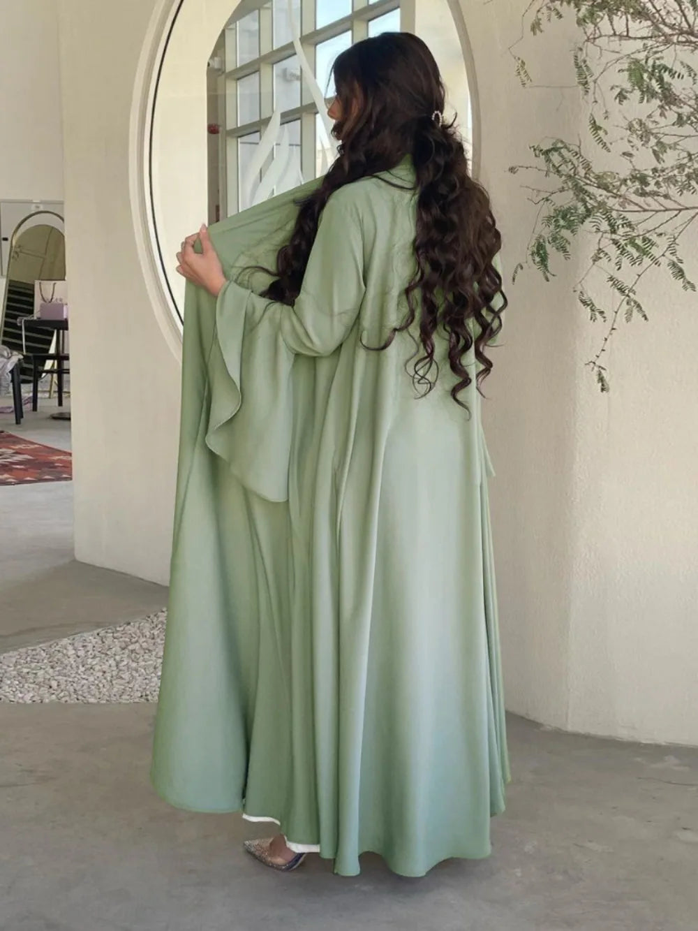 Ruffle Sleeve Abaya