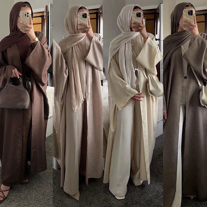 The Open Linen Abaya